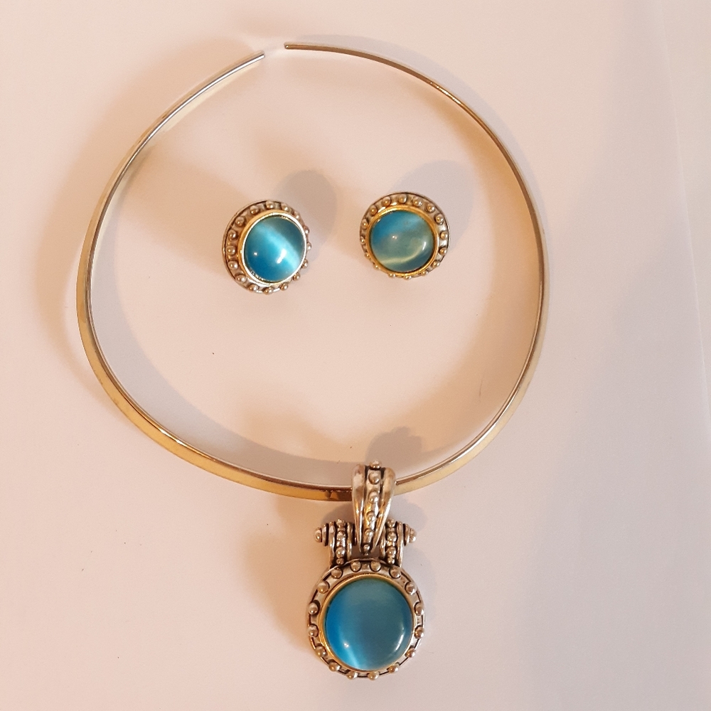 Ocean Blue Jewelry Slide set